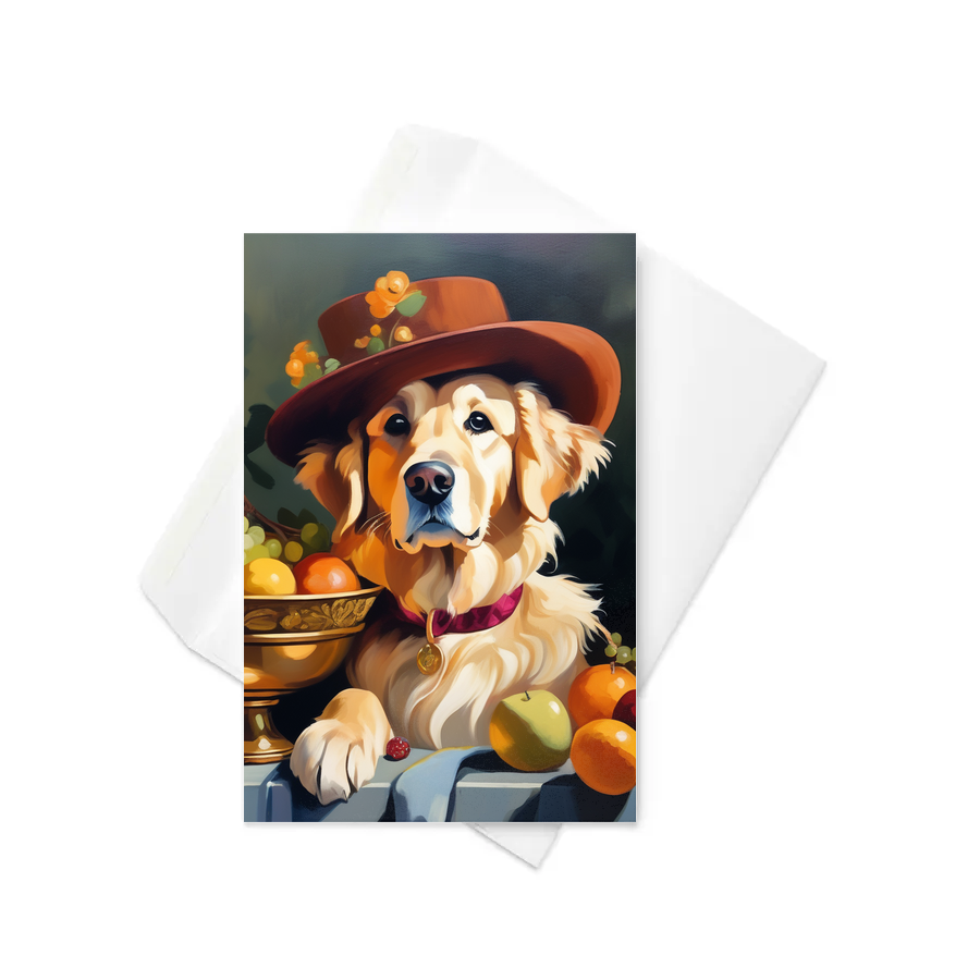 PugMug Custom Golden Retriever Greeting Card