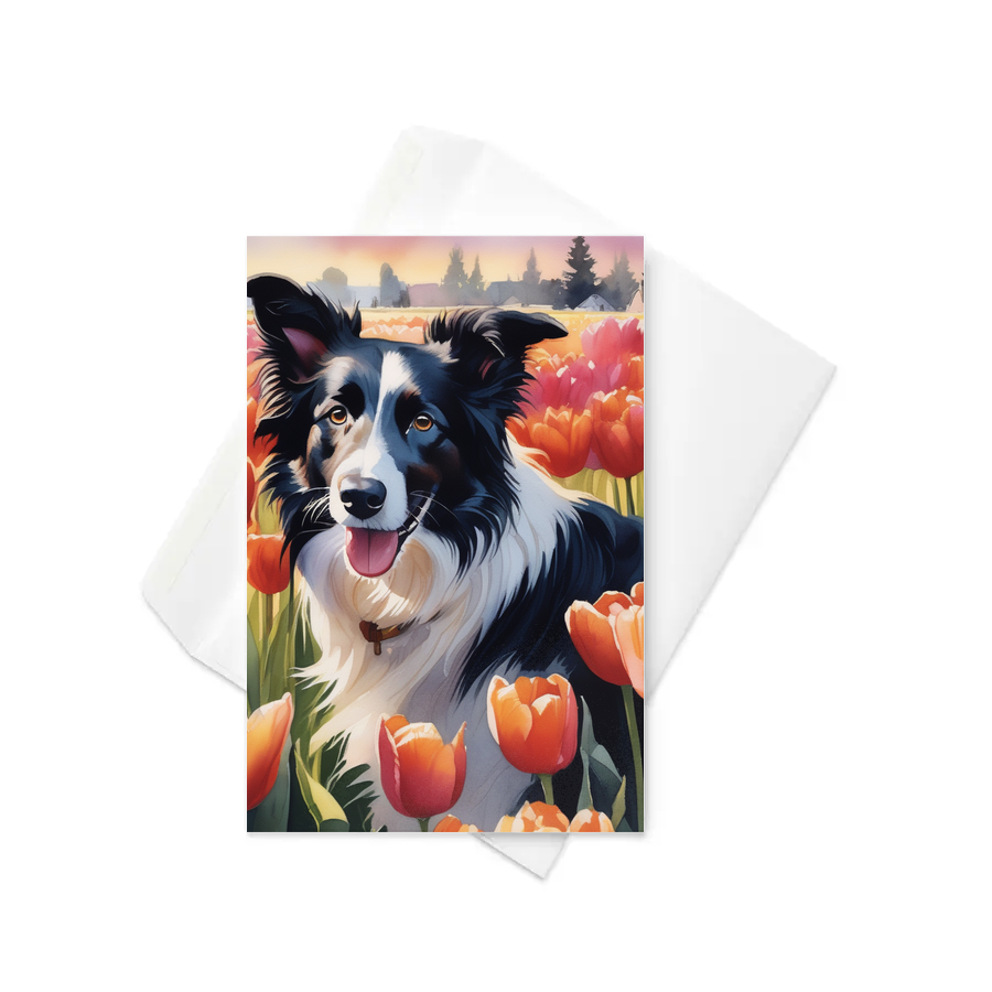 PugMug Custom Border Collie Greeting Card