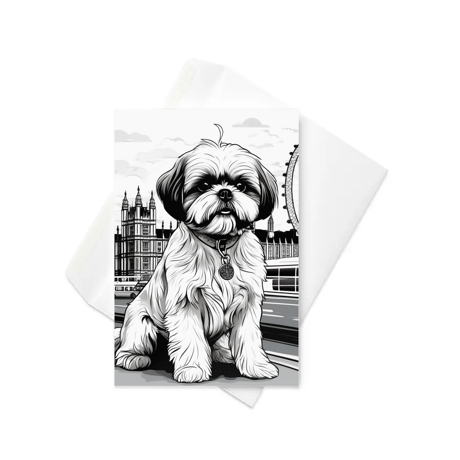 PugMug Custom Shih Tzu Greeting Card