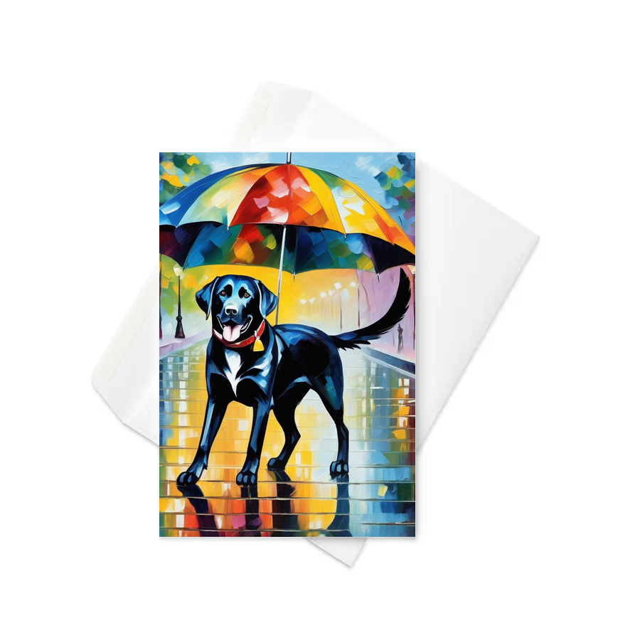 PugMug Custom Black Labrador Retriever Greeting Card