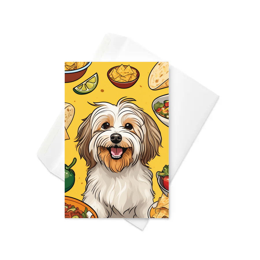 PugMug Custom Tan Havanese Dog Greeting Card