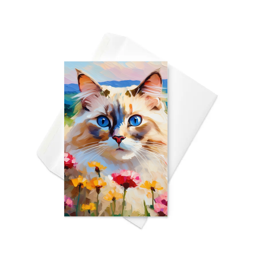 PugMug Custom Tabby Ragdoll Cat Greeting Card