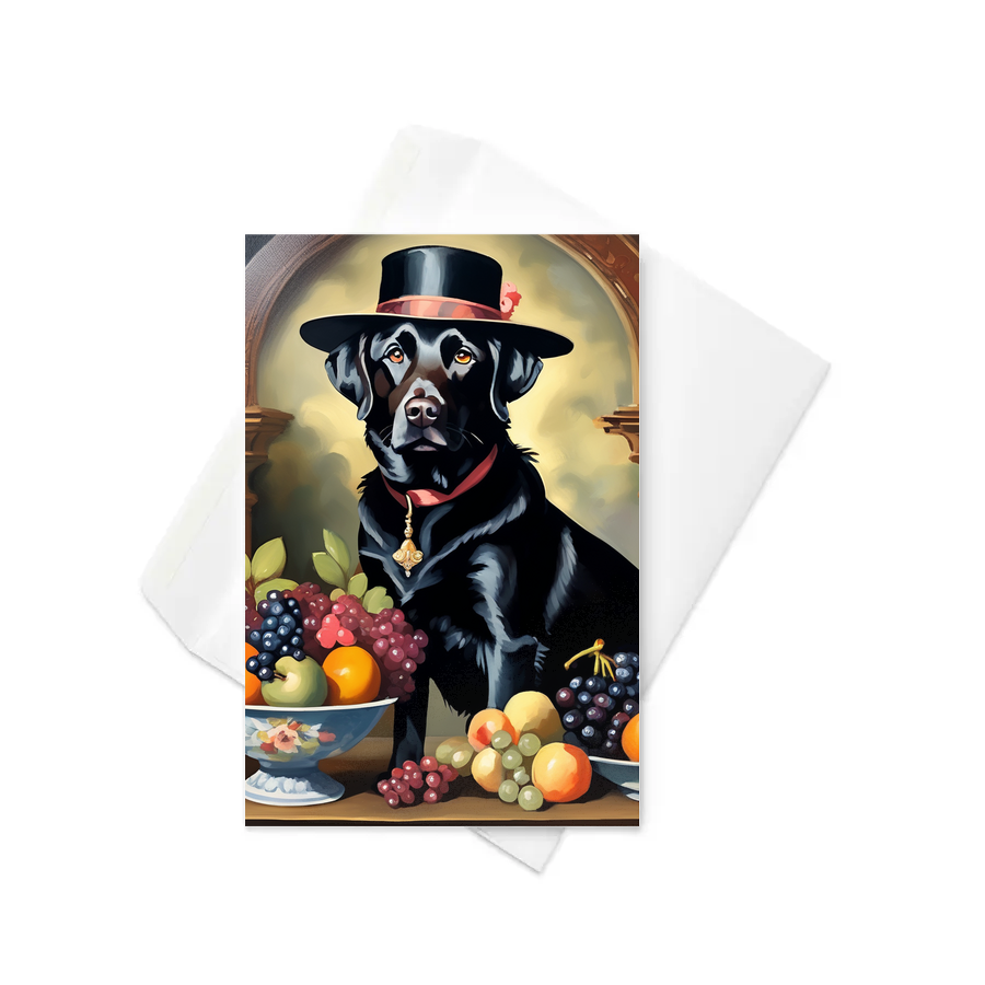 PugMug Custom Black Labrador Retriever Greeting Card