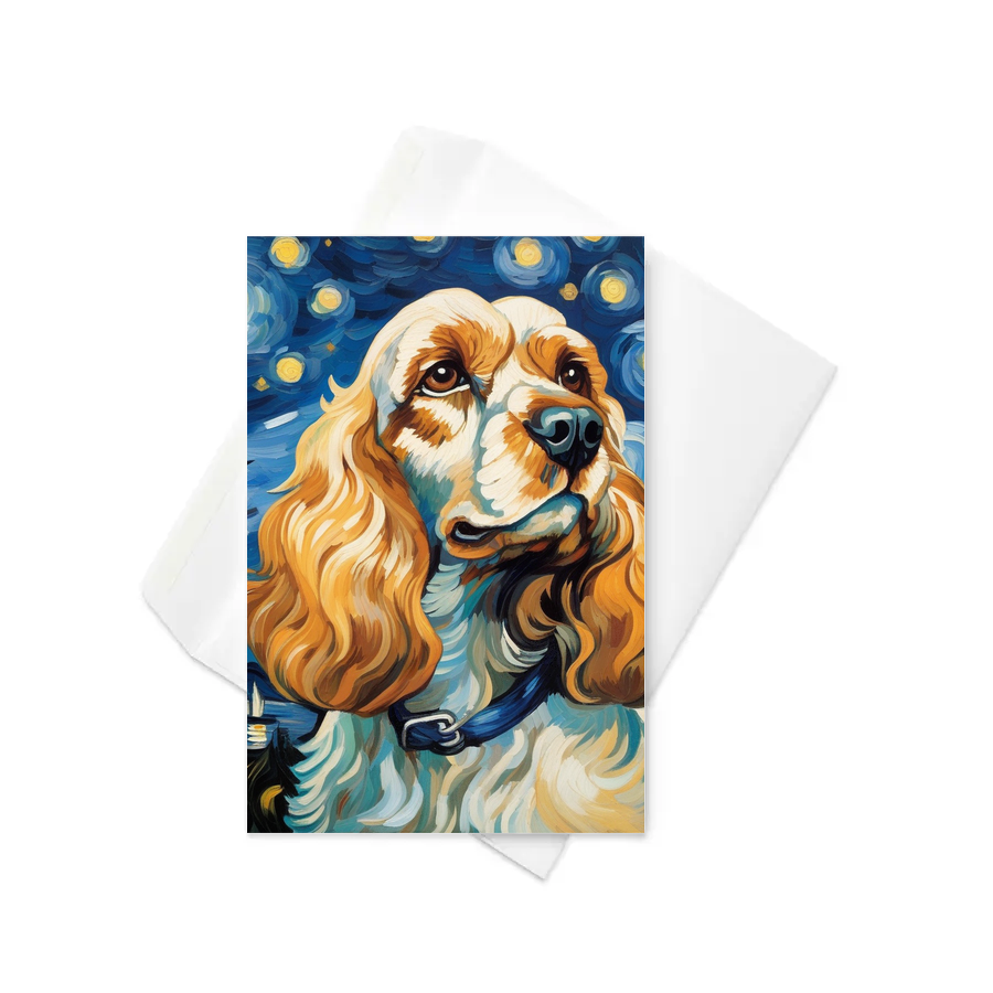 PugMug Custom Cocker Spaniel Greeting Card