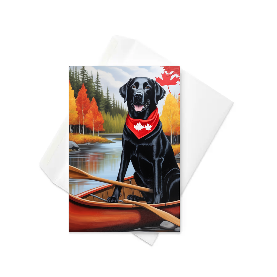 PugMug Custom Black Labrador Retriever Greeting Card