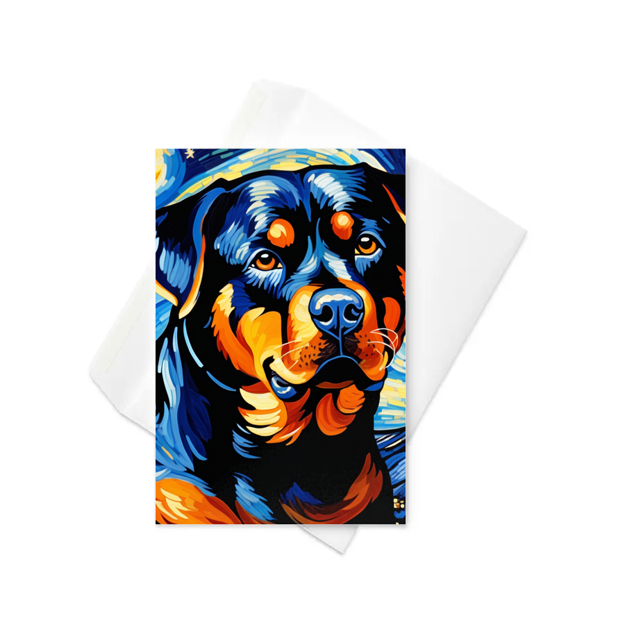 PugMug Custom Rottweiler Greeting Card