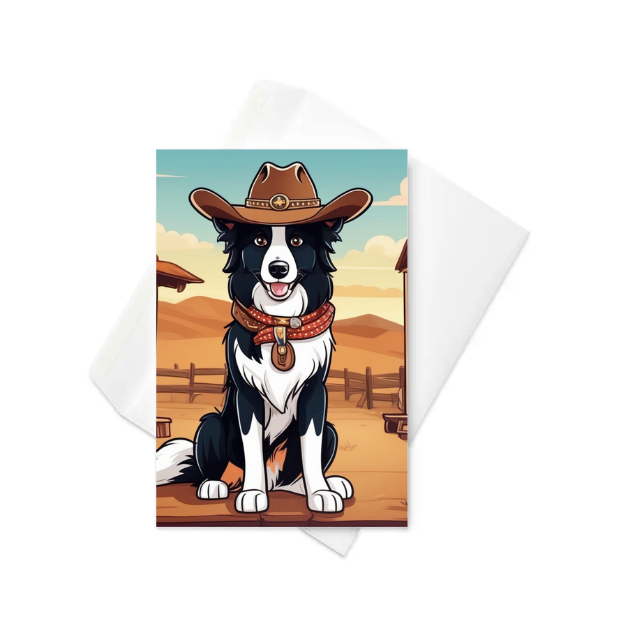 PugMug Custom Border Collie Greeting Card