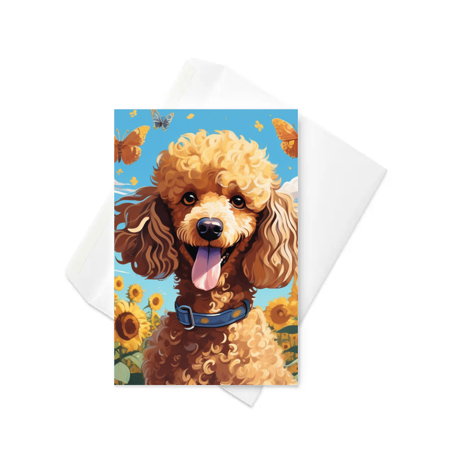 PugMug Custom Tan Poodle Greeting Card