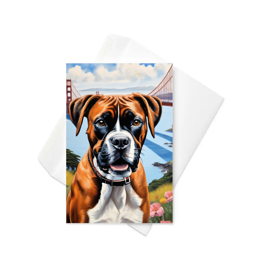 PugMug Custom Boxer Dog Greeting Card