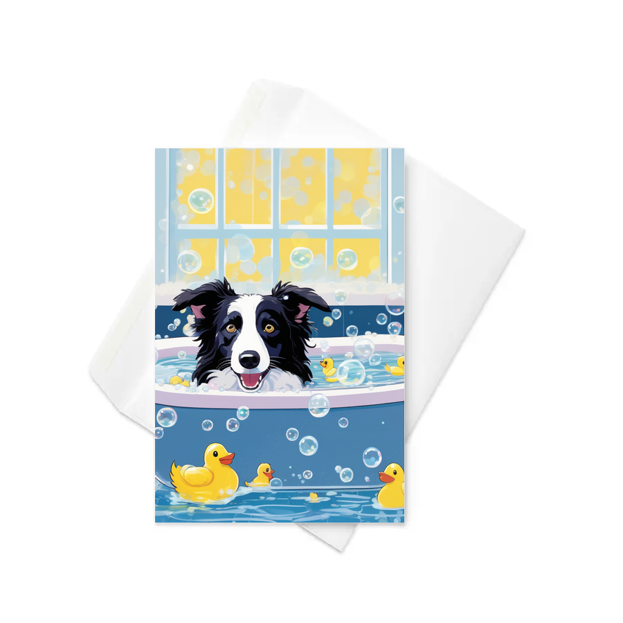 PugMug Custom Border Collie Greeting Card