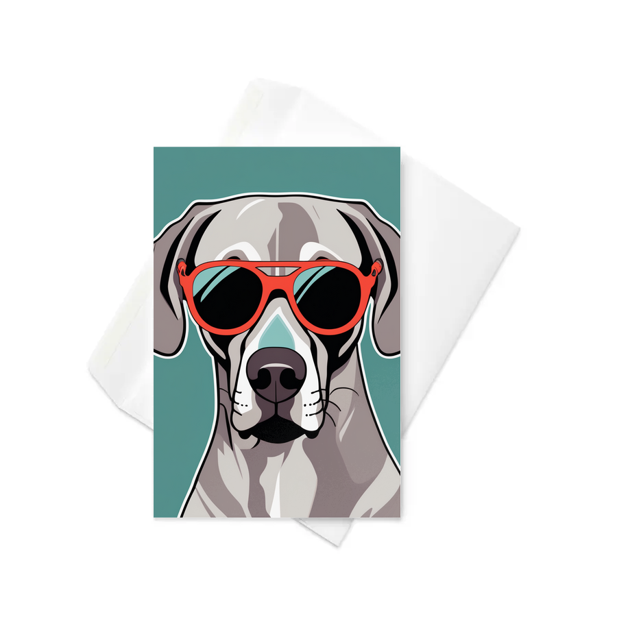 PugMug Custom Weimaraner Greeting Card