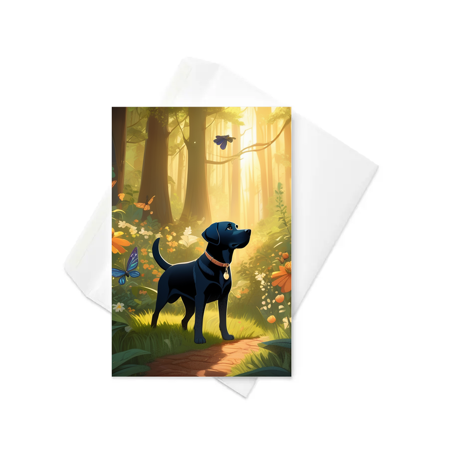 PugMug Custom Black Labrador Retriever Greeting Card