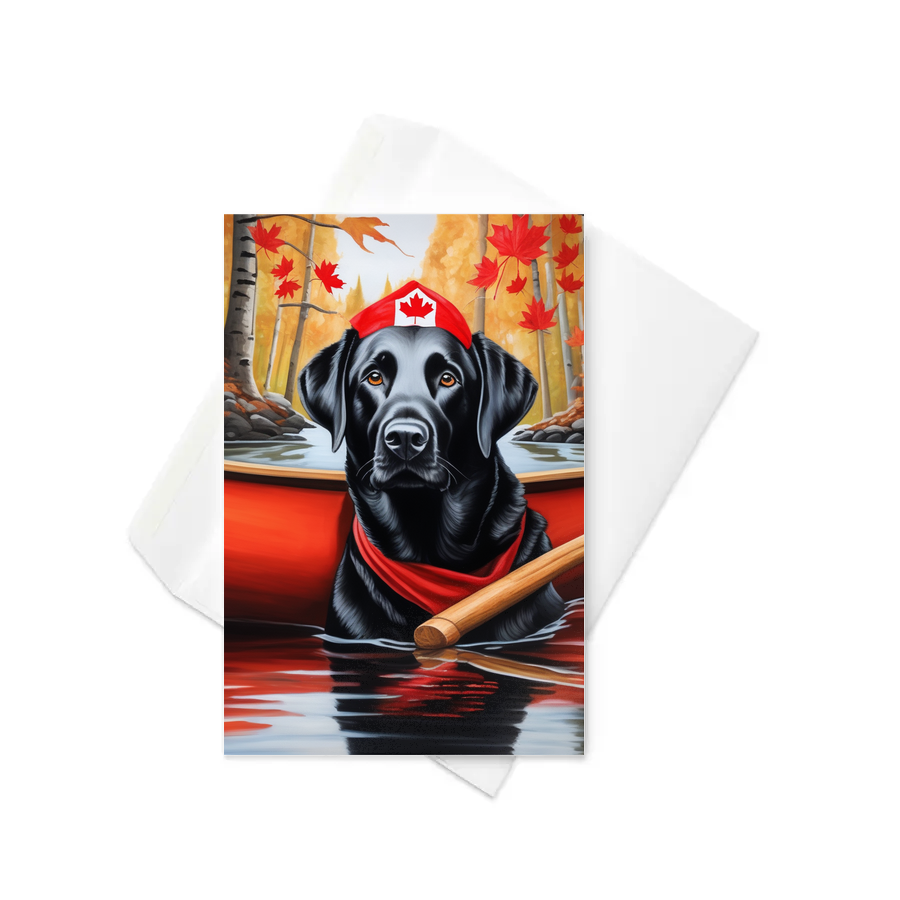 PugMug Custom Black Labrador Retriever Greeting Card