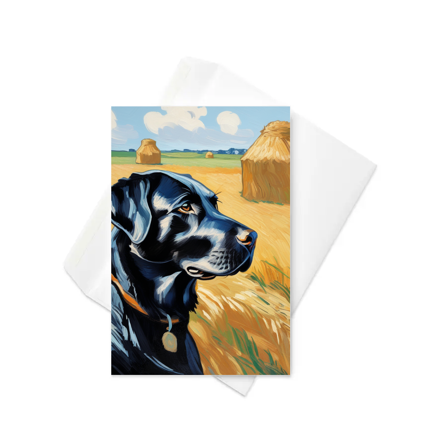 PugMug Custom Black Labrador Retriever Greeting Card