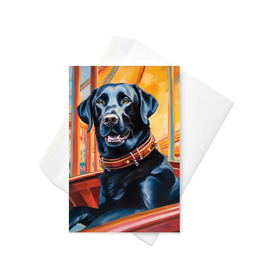 PugMug Custom Black Labrador Retriever Greeting Card