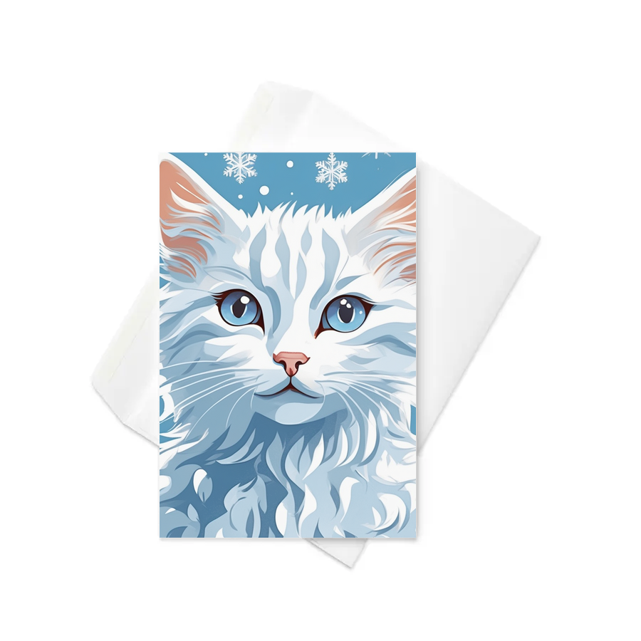 PugMug Custom White Companion Cat Greeting Card