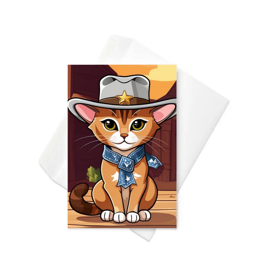 PugMug Custom Tabby Abyssinian Cat Greeting Card