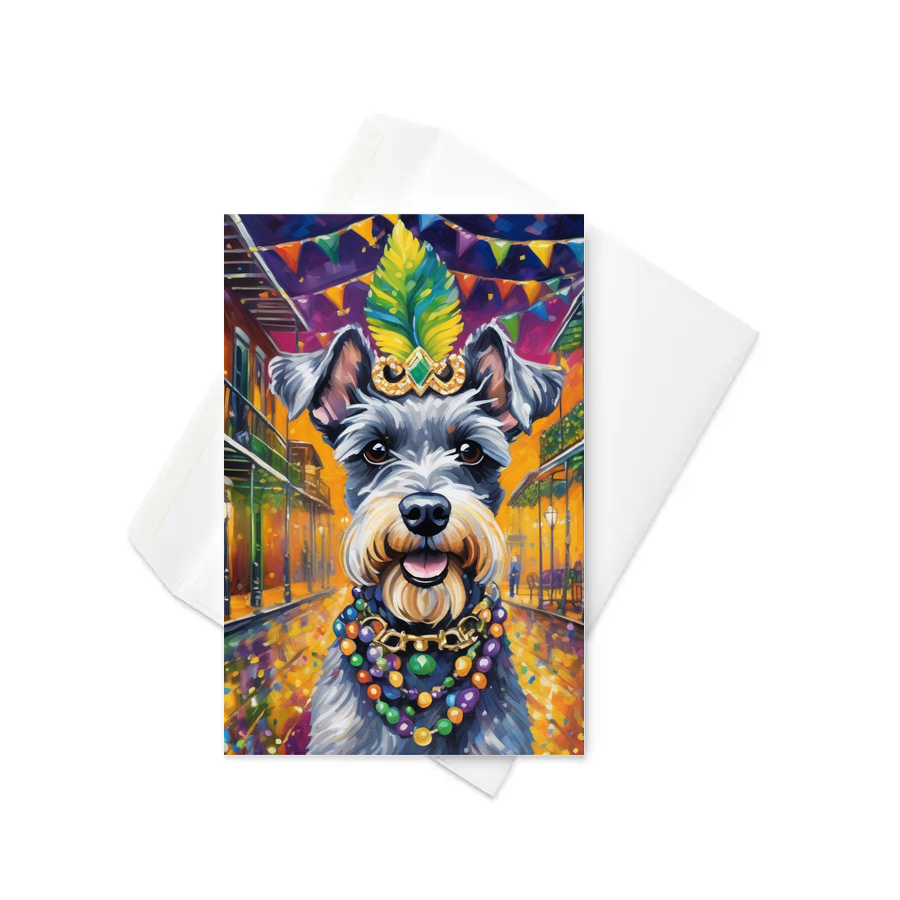 PugMug Custom Miniature Schnauzer Greeting Card