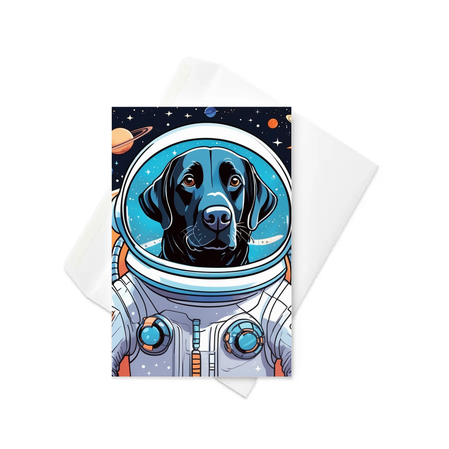PugMug Custom Black Labrador Retriever Greeting Card