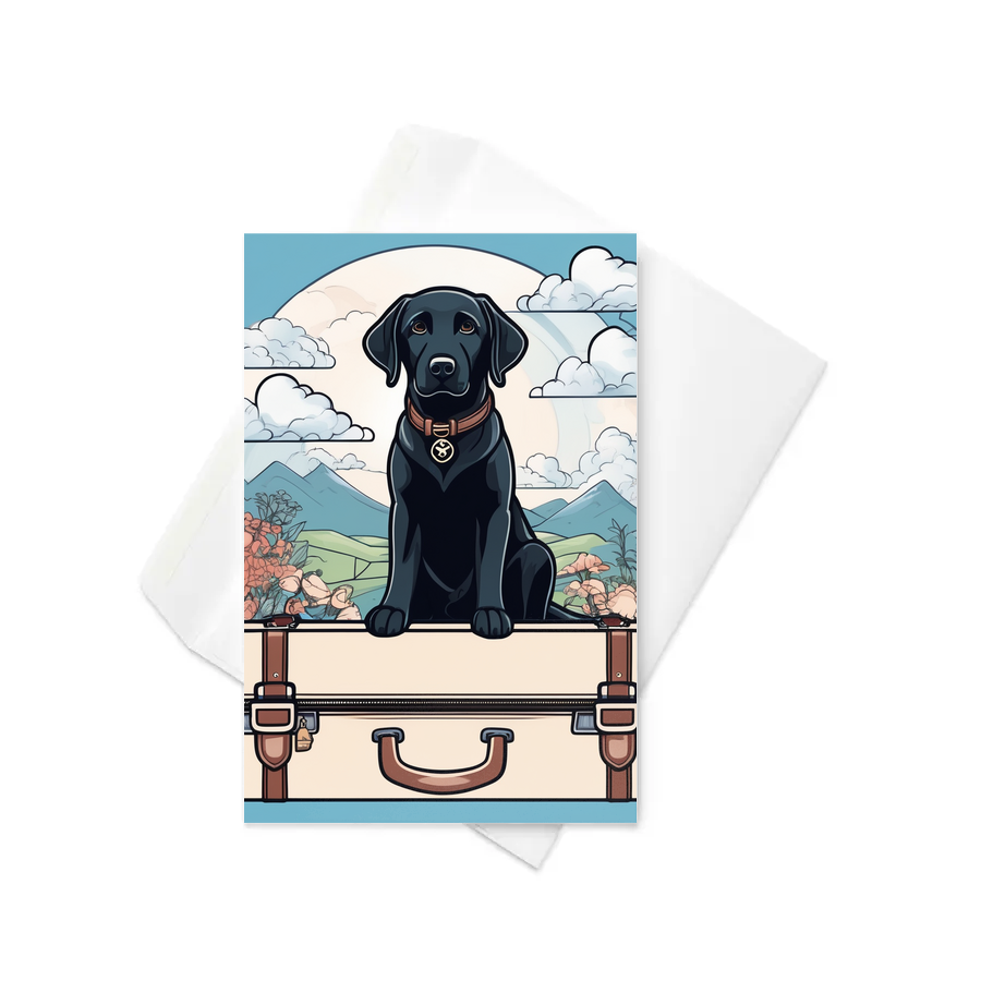PugMug Custom Black Labrador Retriever Greeting Card