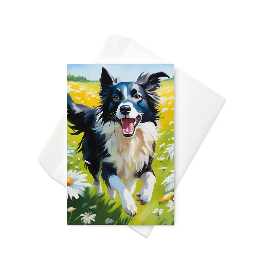 PugMug Custom Border Collie Greeting Card