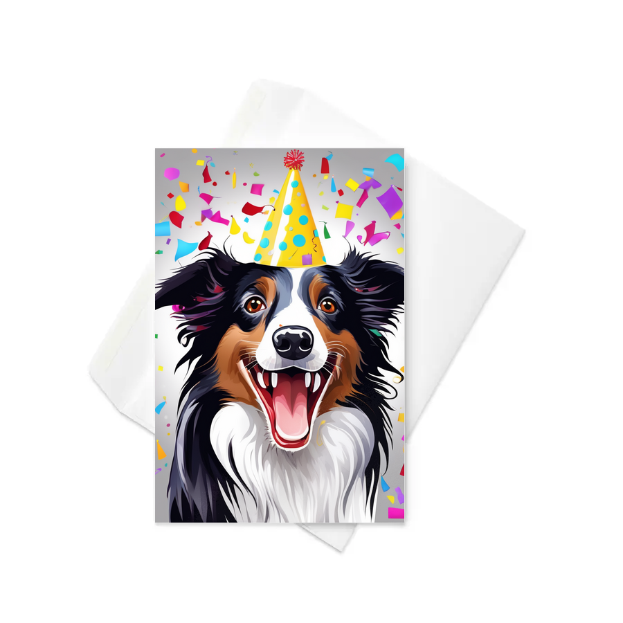 PugMug Custom Border Collie Greeting Card
