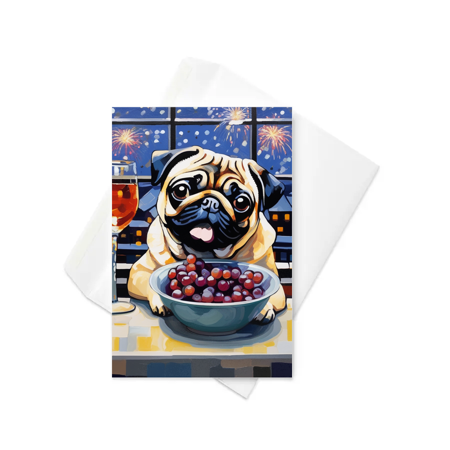 PugMug Custom Pug Greeting Card
