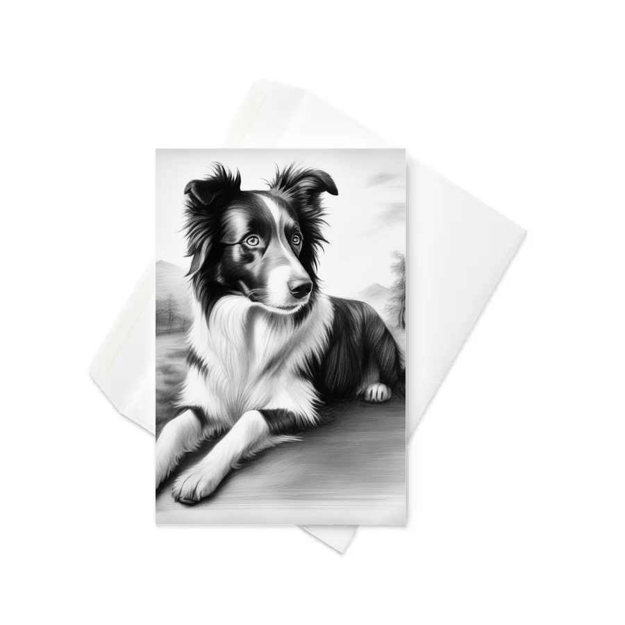 PugMug Custom Border Collie Greeting Card