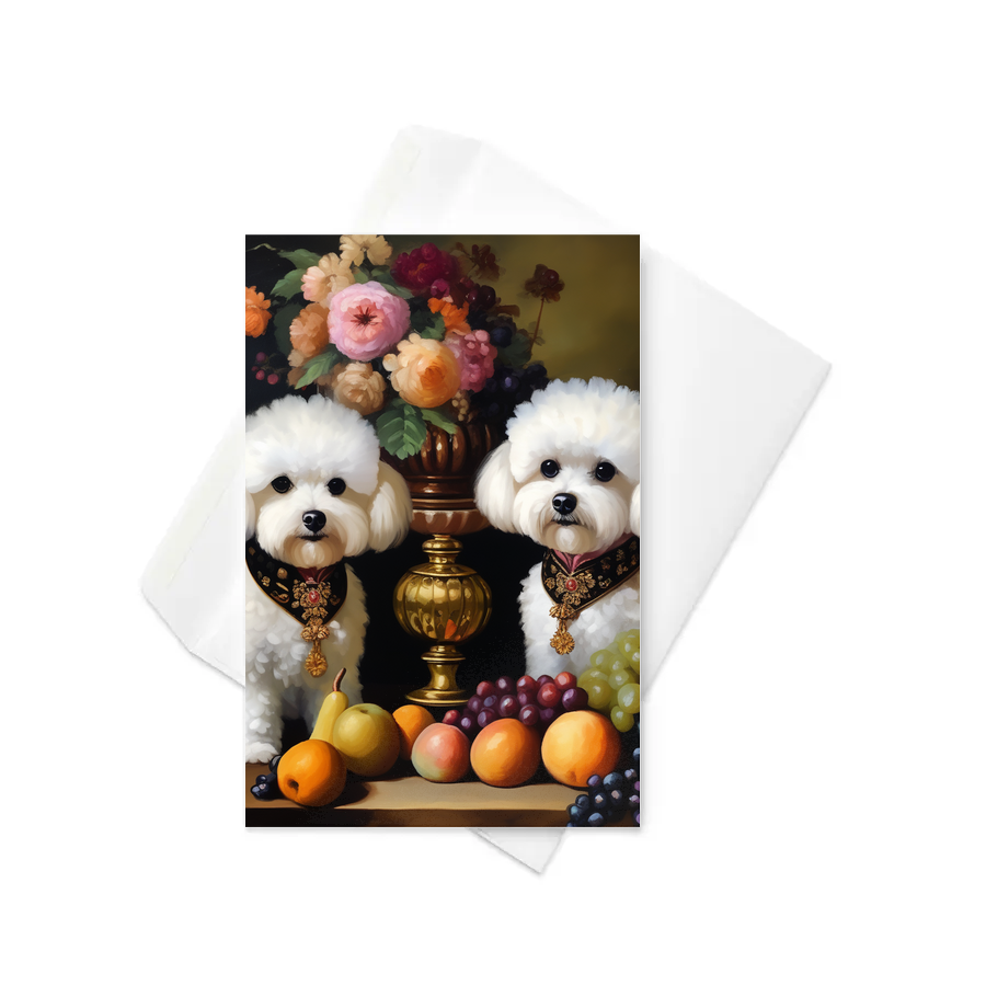PugMug Custom Bichons Frise Greeting Card