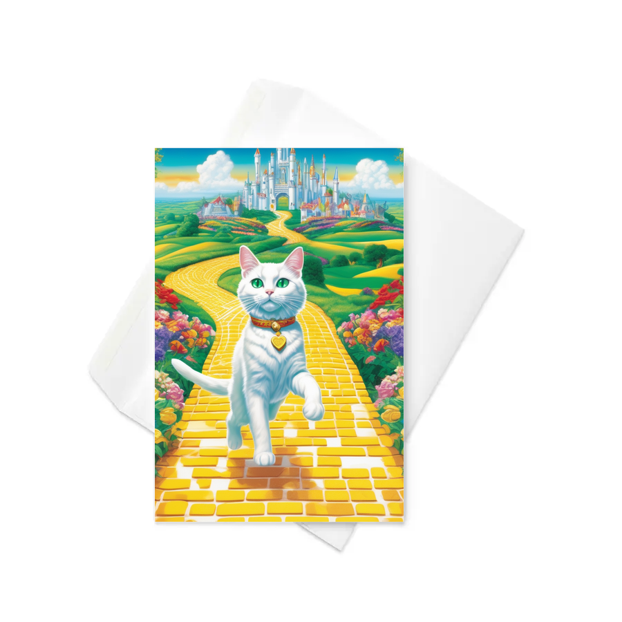 PugMug Custom White Companion Cat Greeting Card