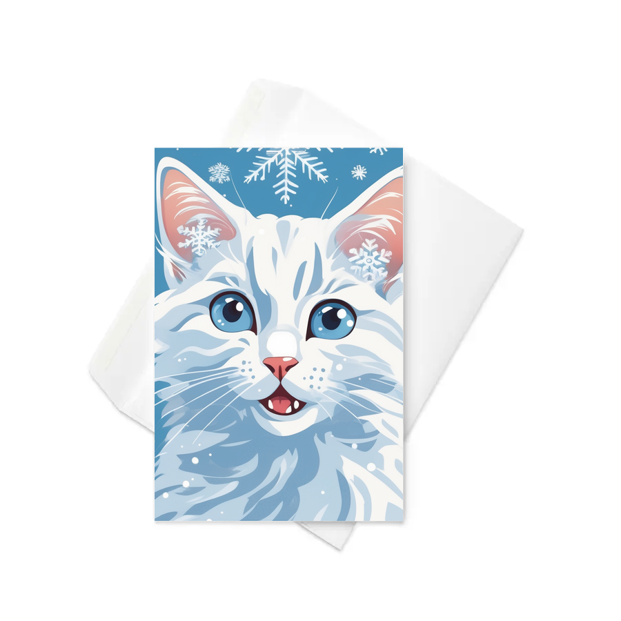 PugMug Custom White Companion Cat Greeting Card