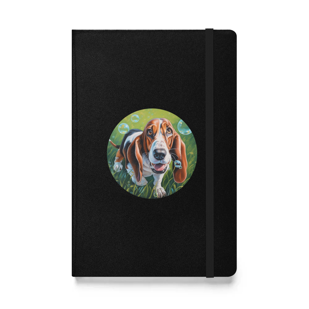 PugMug Custom Basset Hound Hardcover Bound Notebook