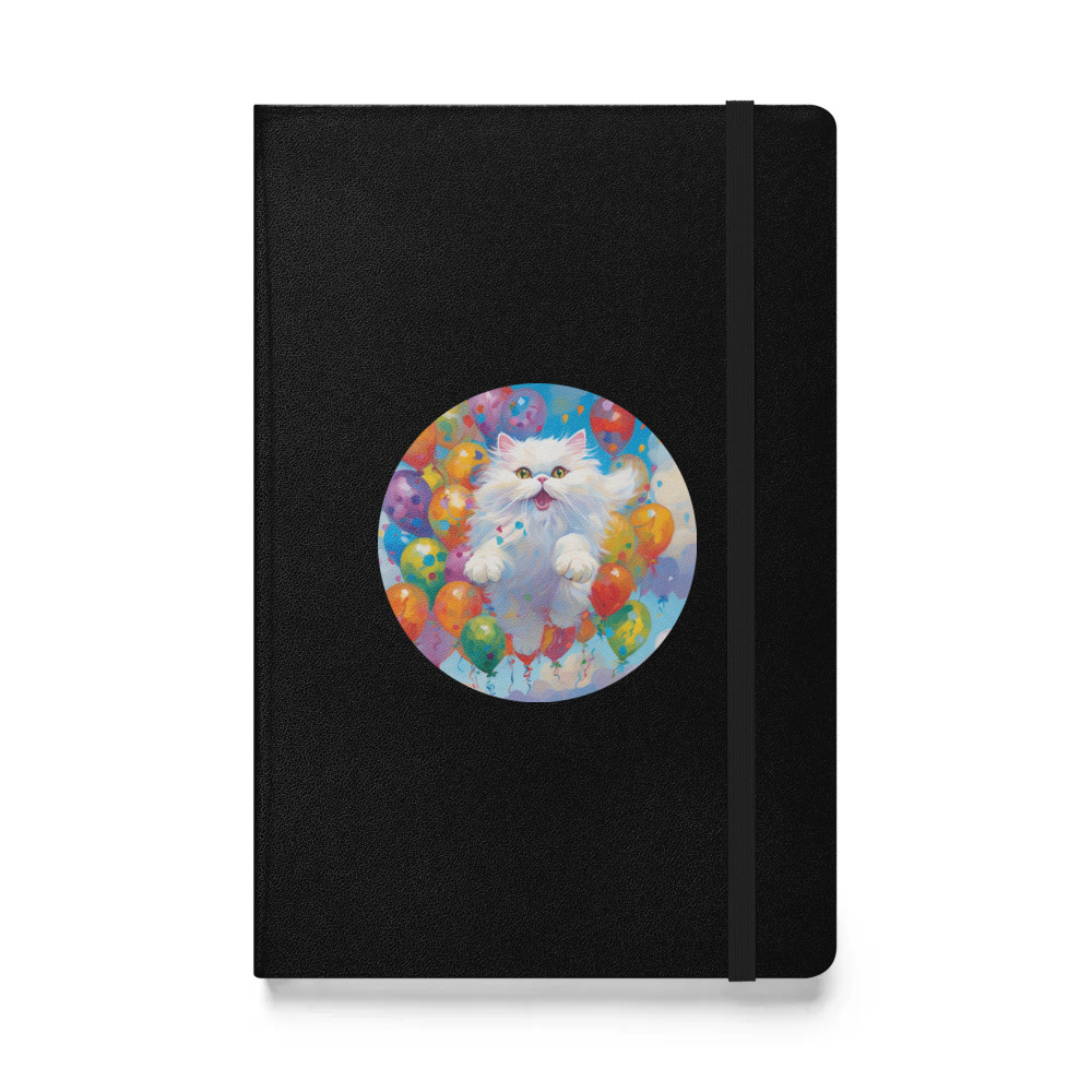 PugMug Custom White Persian Cat Hardcover Bound Notebook
