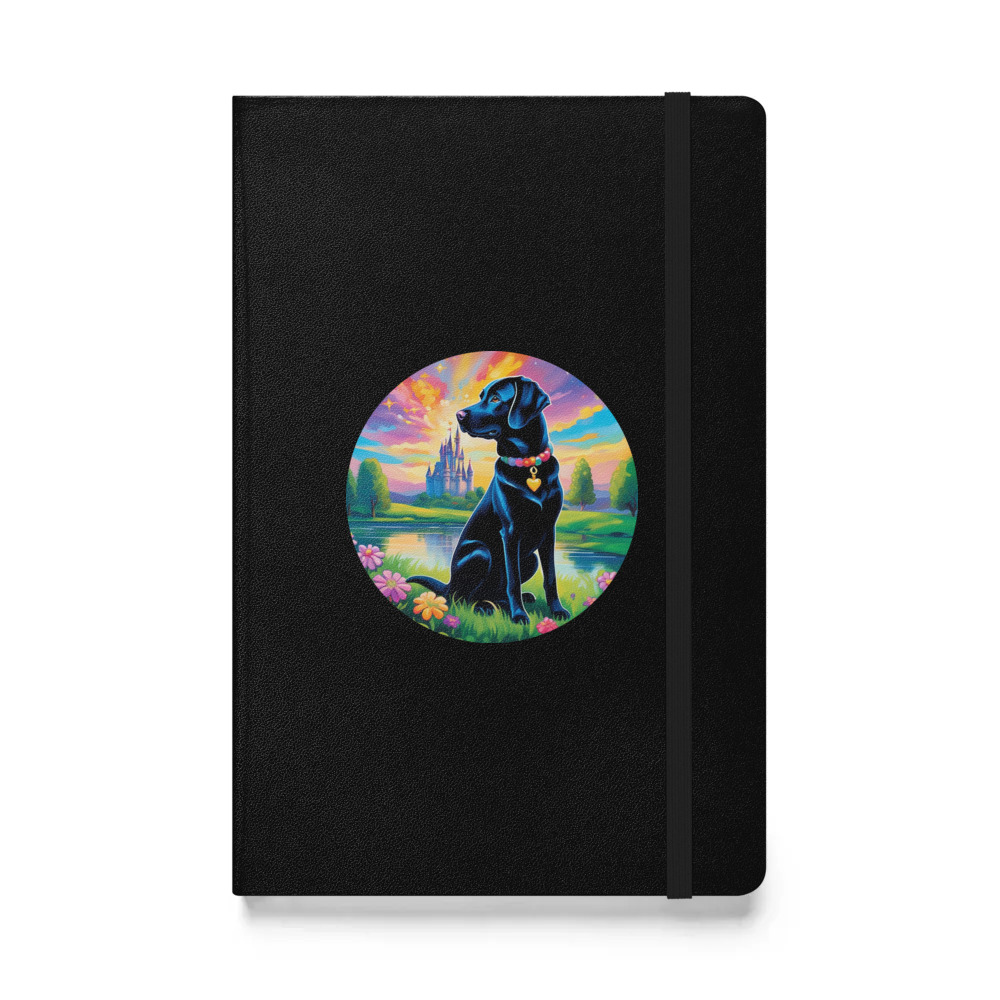 PugMug Custom Black Labrador Retriever Hardcover Bound Notebook