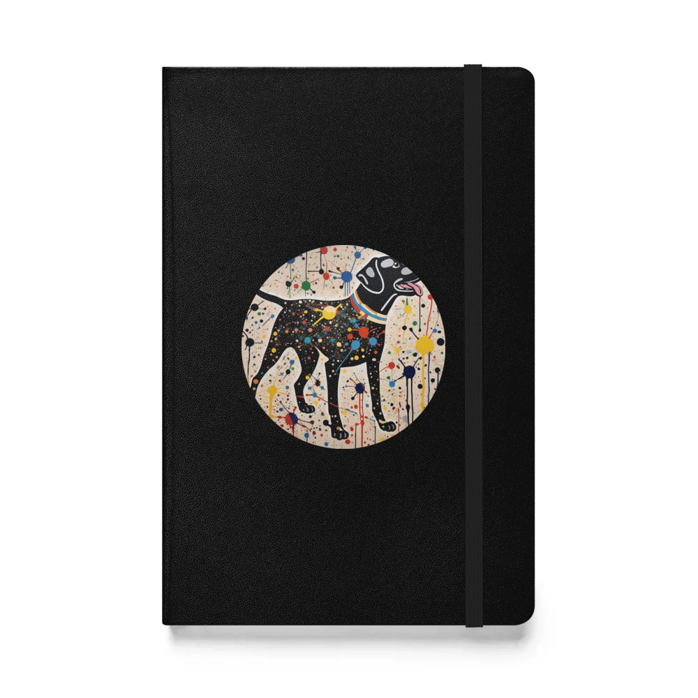 PugMug Custom Black Labrador Retriever Hardcover Bound Notebook