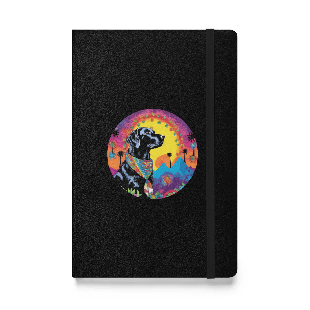 PugMug Custom Black Labrador Retriever Hardcover Bound Notebook