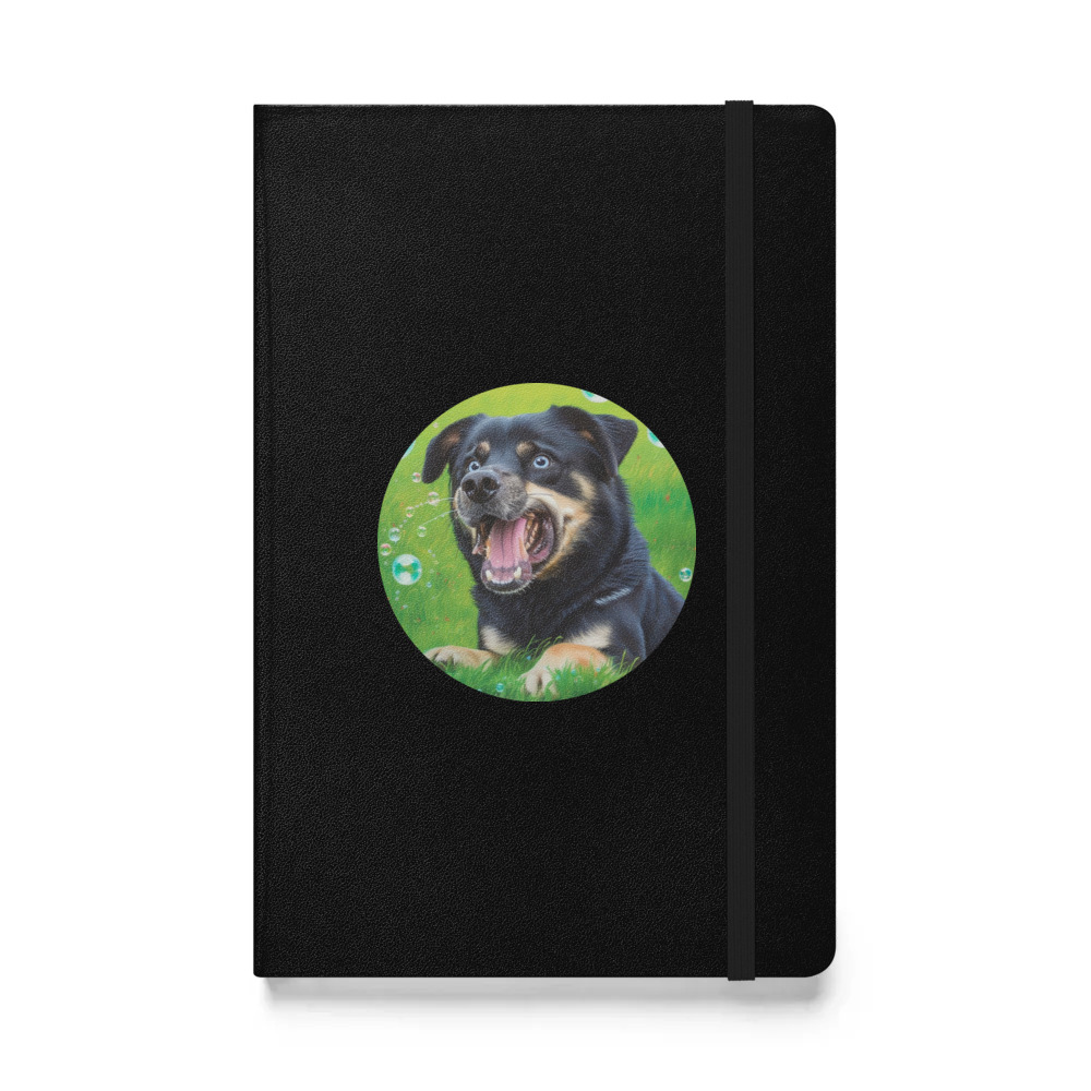 PugMug Custom Blue Hardcover Bound Notebook
