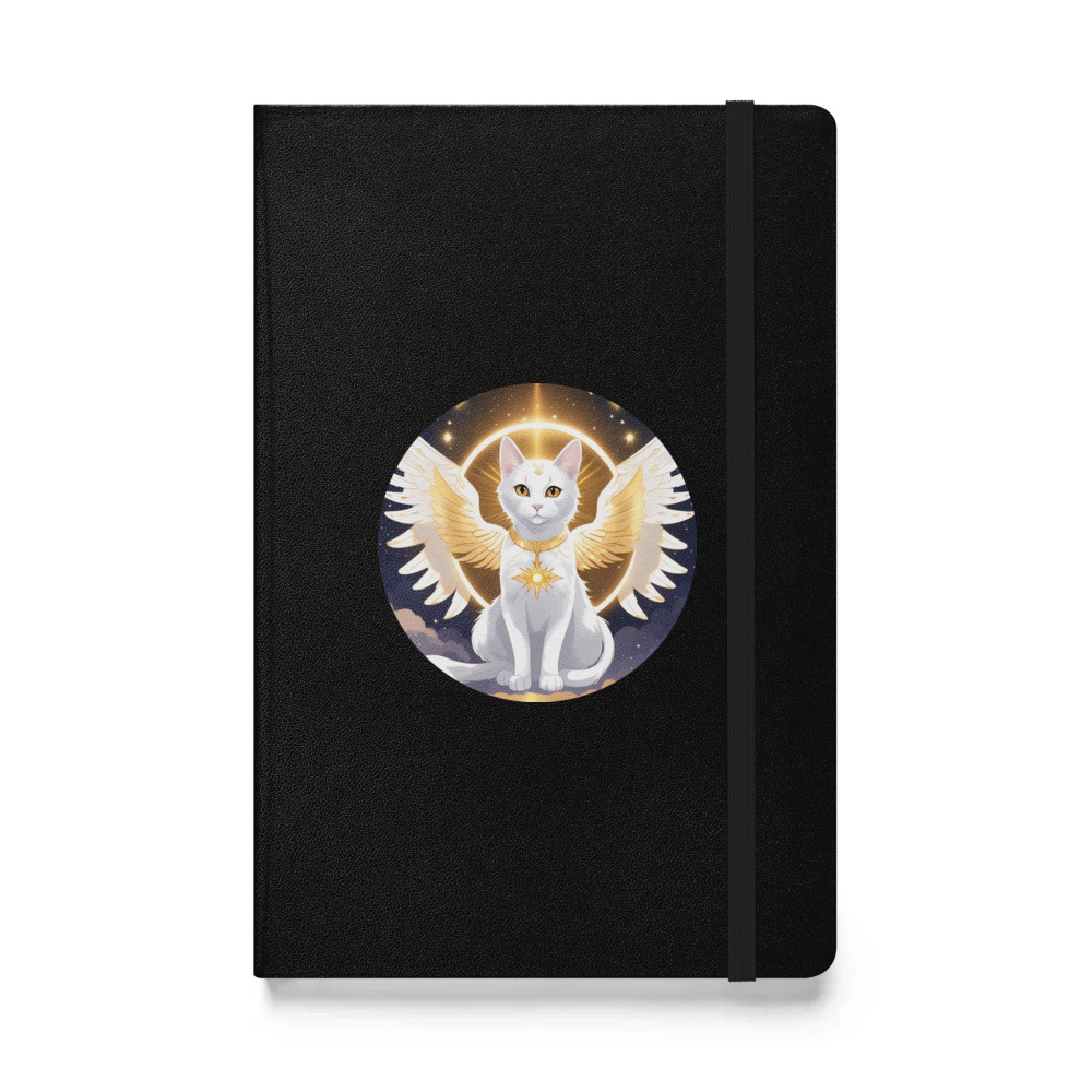 PugMug Custom White Companion Cat Hardcover Bound Notebook