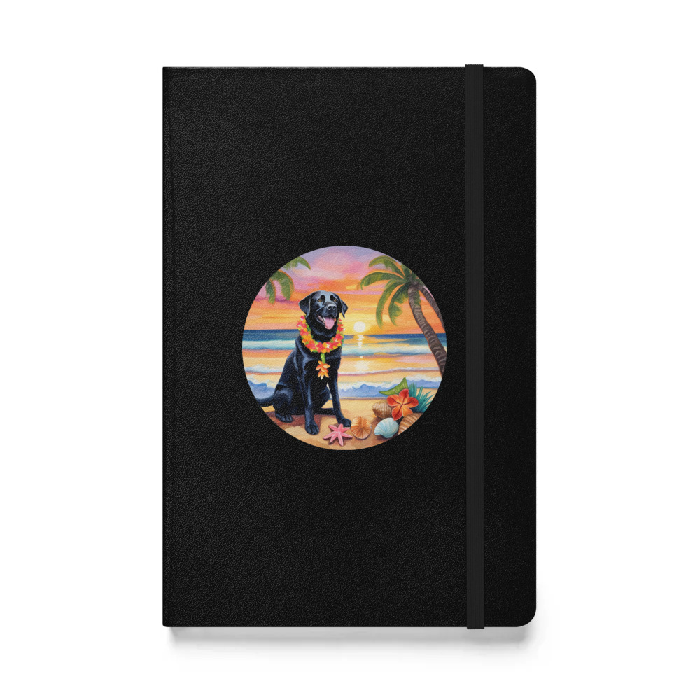 PugMug Custom Black Labrador Retriever Hardcover Bound Notebook