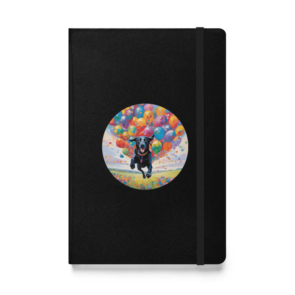 PugMug Custom Black Labrador Retriever Hardcover Bound Notebook