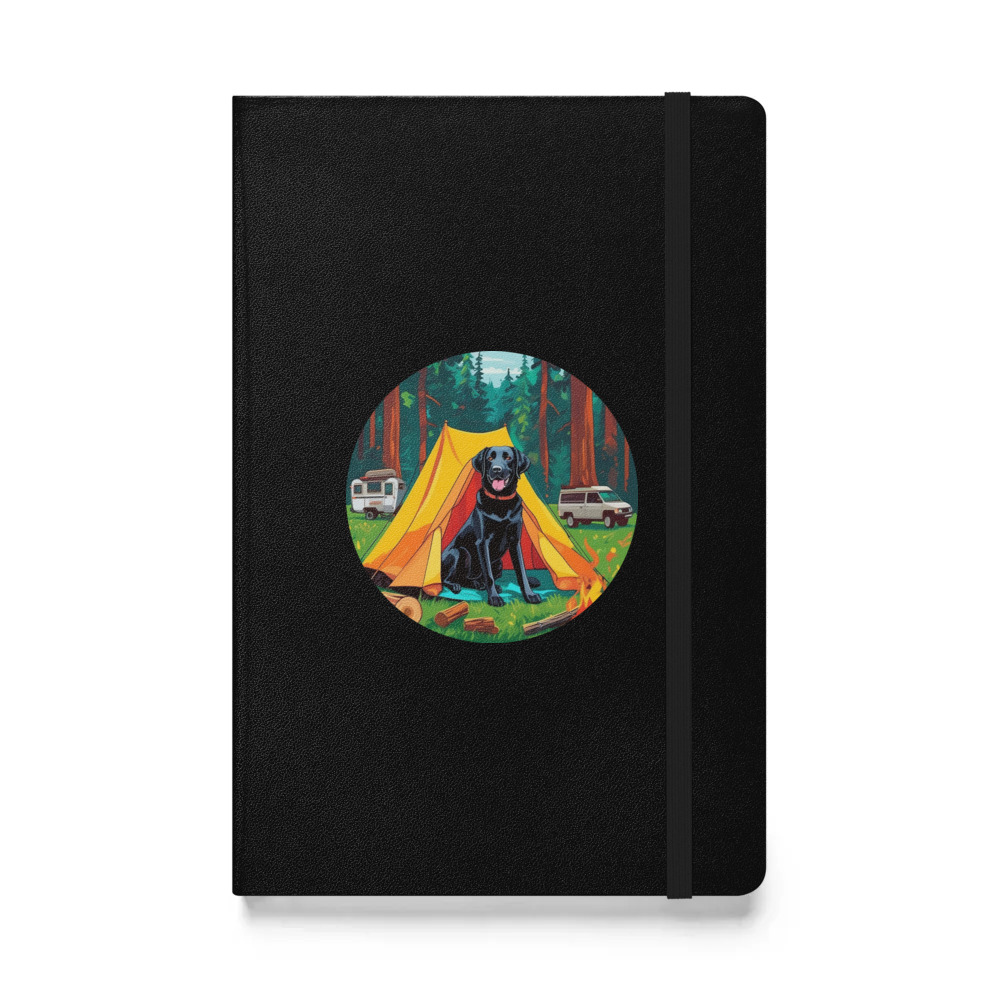 PugMug Custom Black Labrador Retriever Hardcover Bound Notebook