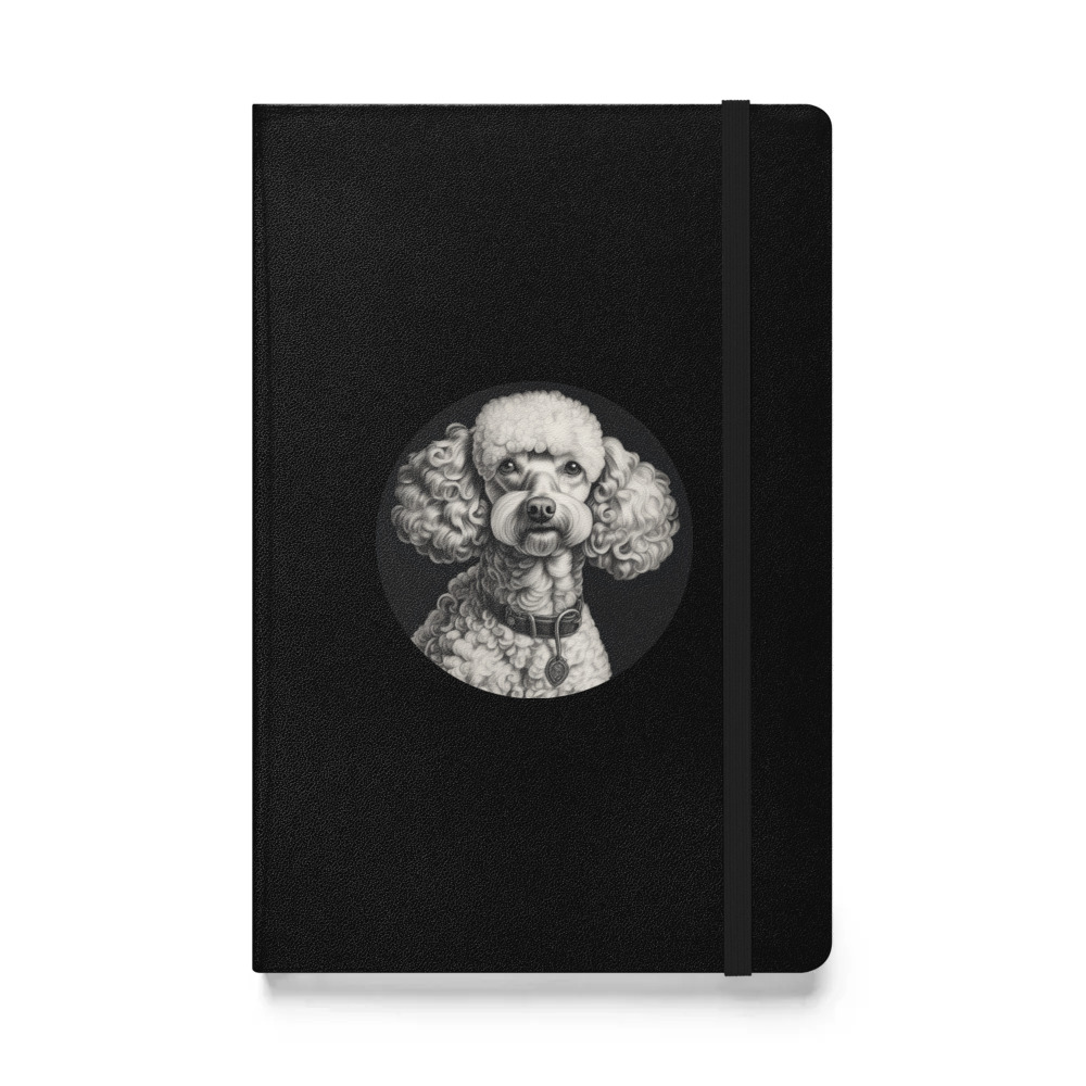 PugMug Custom White Poodle Hardcover Bound Notebook