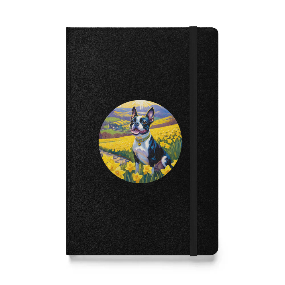 PugMug Custom Boston Terrier Hardcover Bound Notebook