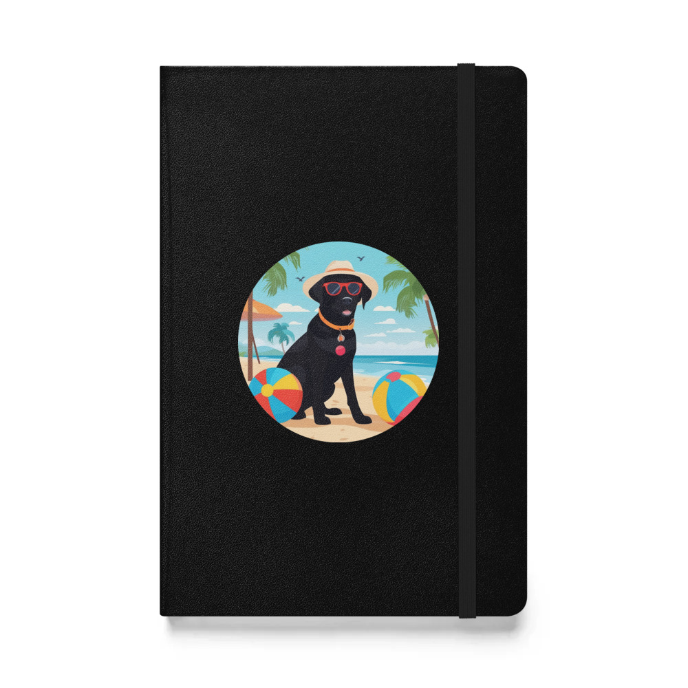PugMug Custom Black Labrador Retriever Hardcover Bound Notebook
