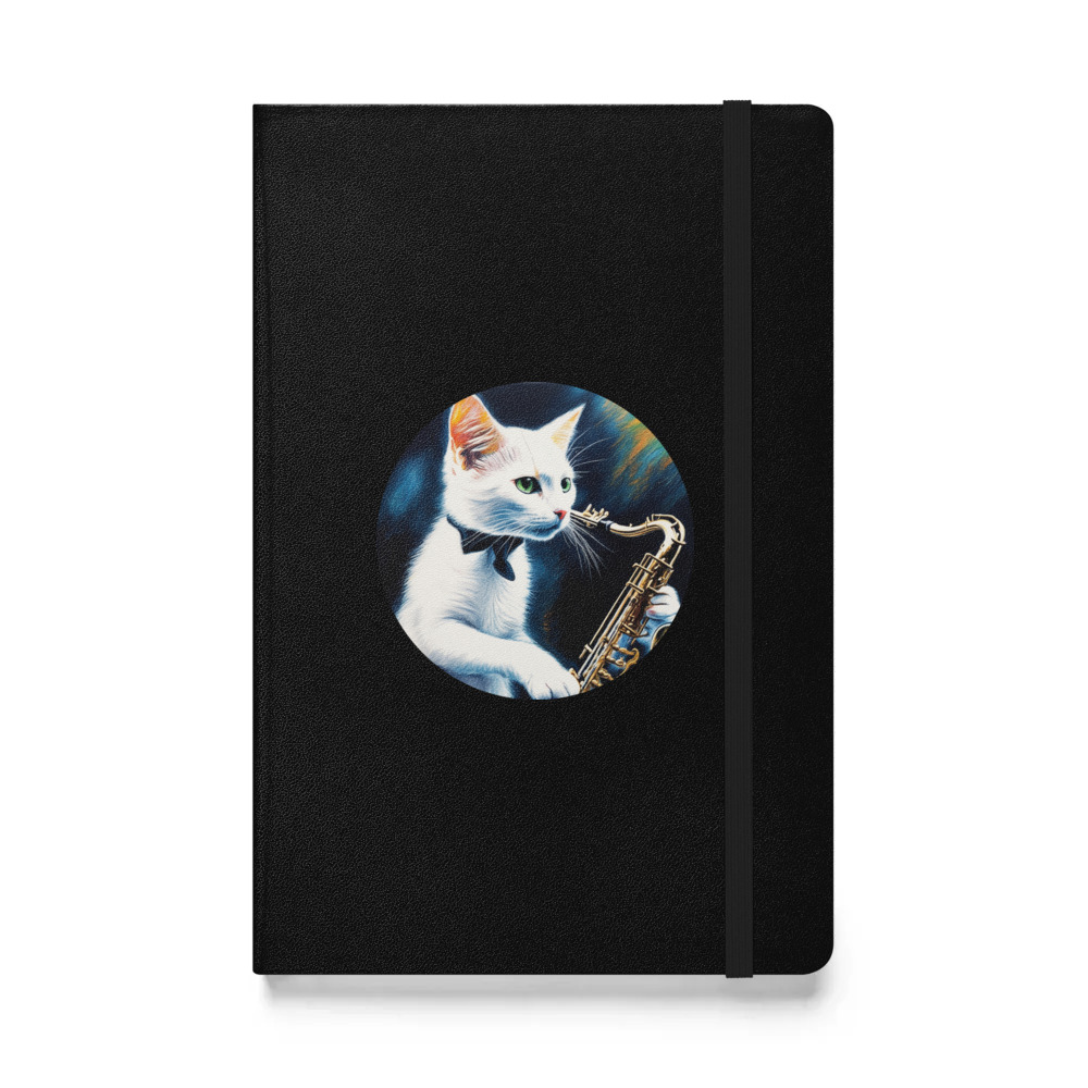 PugMug Custom White Companion Cat Hardcover Bound Notebook
