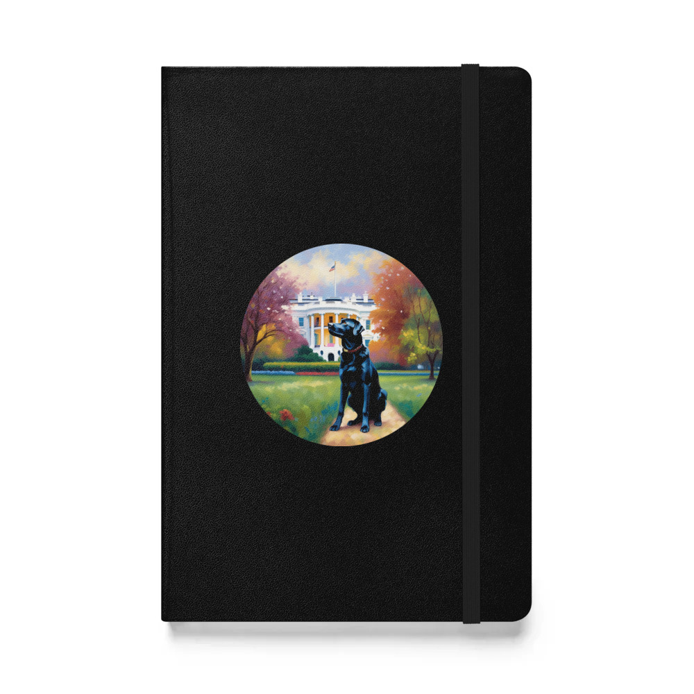 PugMug Custom Black Labrador Retriever Hardcover Bound Notebook