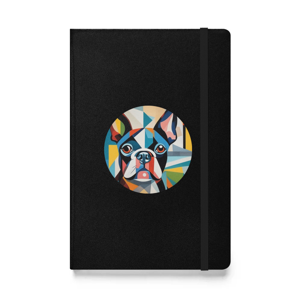 PugMug Custom Boston Terrier Hardcover Bound Notebook
