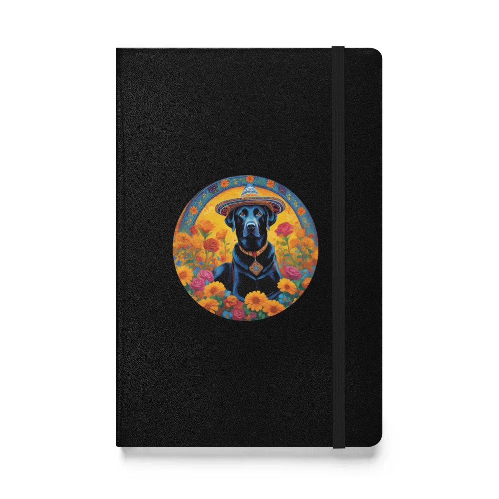 PugMug Custom Black Labrador Retriever Hardcover Bound Notebook
