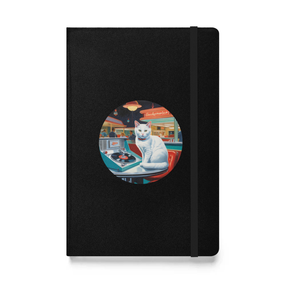 PugMug Custom White Companion Cat Hardcover Bound Notebook