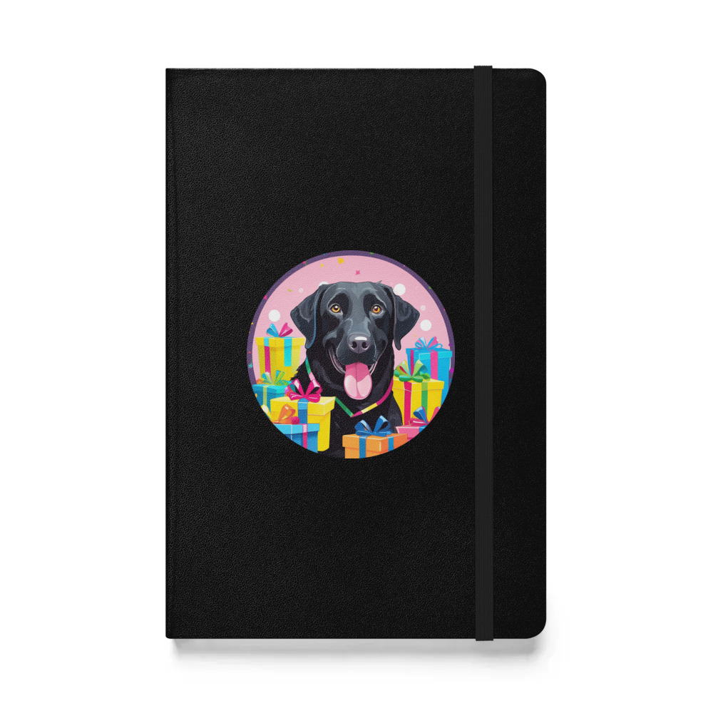 PugMug Custom Black Labrador Retriever Hardcover Bound Notebook